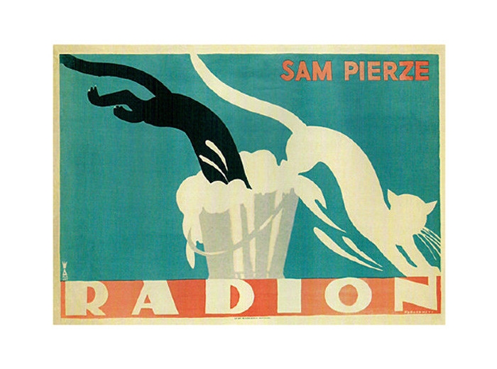 Tadeusz Gronowski, ?Radion sam pierze?, plakat reklamowy, offset barwny 68x41 cm, Warszawa 1925