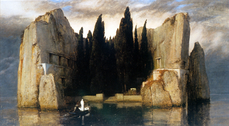 Wyspa Umarłych (III), The Isle of the Dead, Arnold Böcklin, 1883, Domena Publiczna